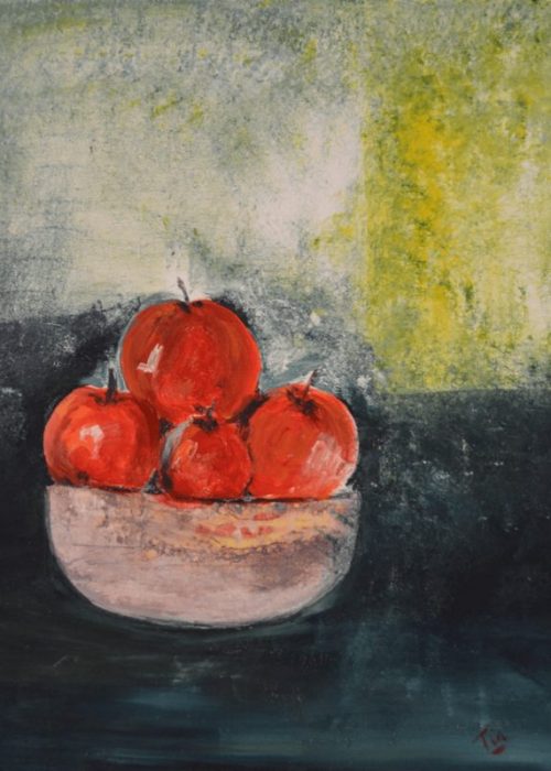 Painting Of Tomatoes In A Bowl